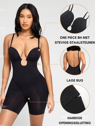 Plunge Bodysuit met Verwijderbare Pads - Dyversa.nl