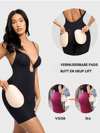 Plunge Bodysuit met Verwijderbare Pads - Dyversa.nl