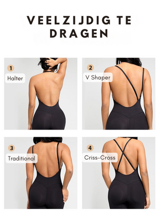 Plunge Bodysuit met Verwijderbare Pads - Dyversa.nl