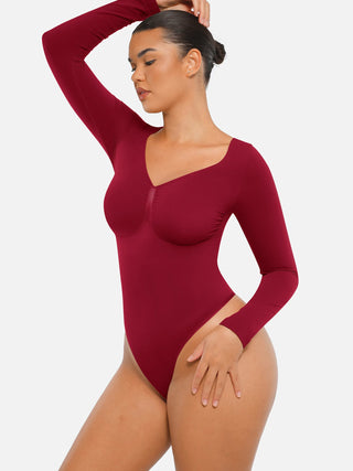 Long Sleeve Thong Bodysuit