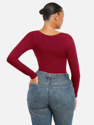 Long Sleeve Thong Bodysuit