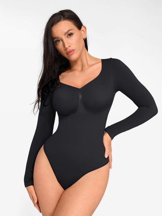 Long Sleeve Thong Bodysuit - Dyversa.nl