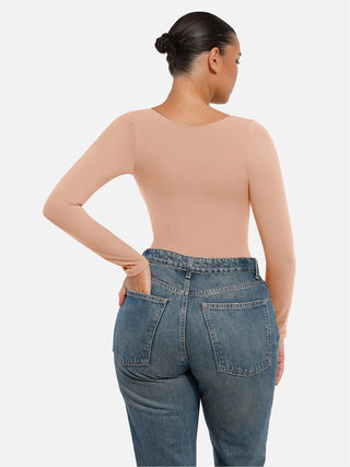 Long Sleeve Thong Bodysuit