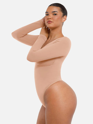 Long Sleeve Thong Bodysuit