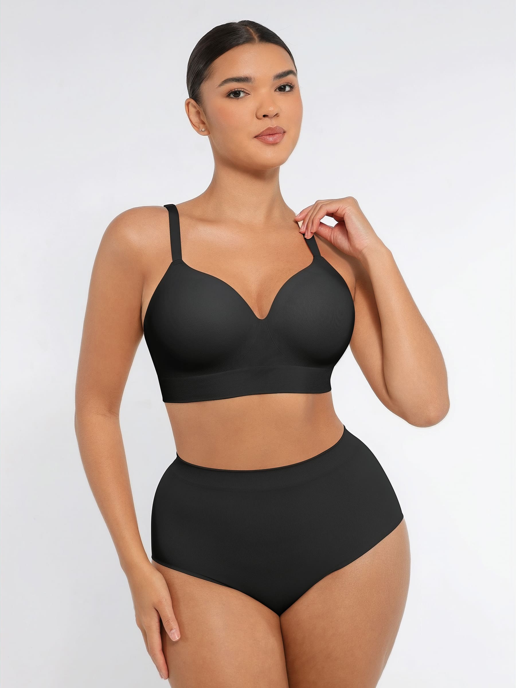 Dyversa Seamless Push-Up Bra & Mid Waist Shaping Slip Set