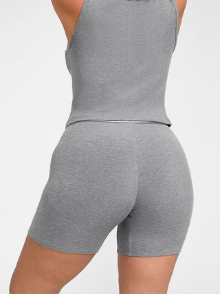 Cotton Ribbed Shorts