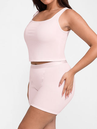 Cotton Ribbed Shorts