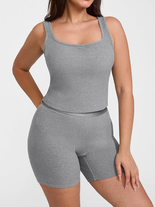 Cotton Ribbed Shorts