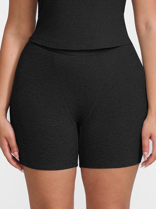 Cotton Ribbed Shorts