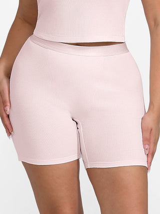 Cotton Ribbed Shorts