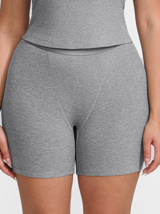 Cotton Ribbed Shorts