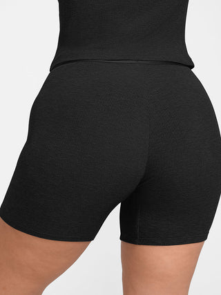 Cotton Ribbed Shorts