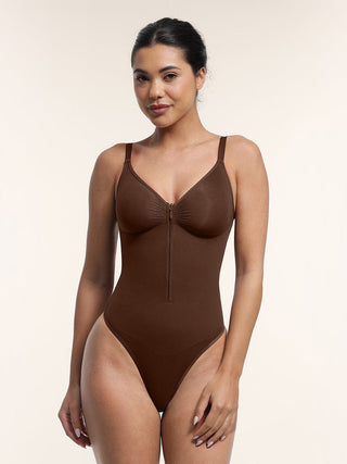 Seamless Shaping Zipper Bodysuit