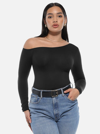 Long Sleeve Open Shoulder Bodysuit