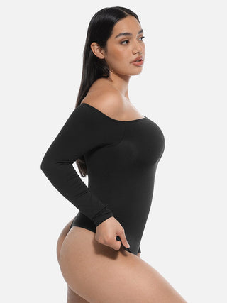 Long Sleeve Open Shoulder Bodysuit