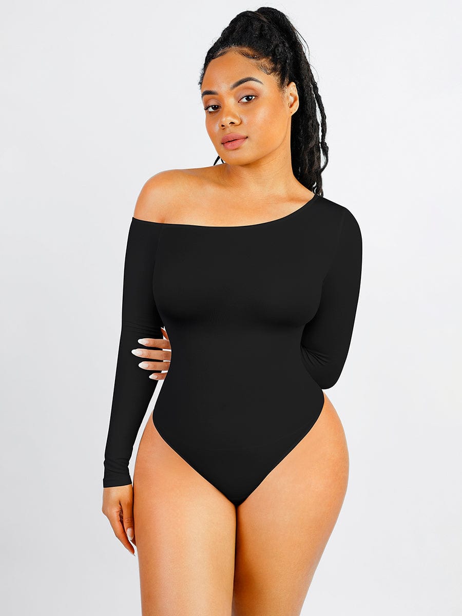 Long Sleeve Open Shoulder Bodysuit