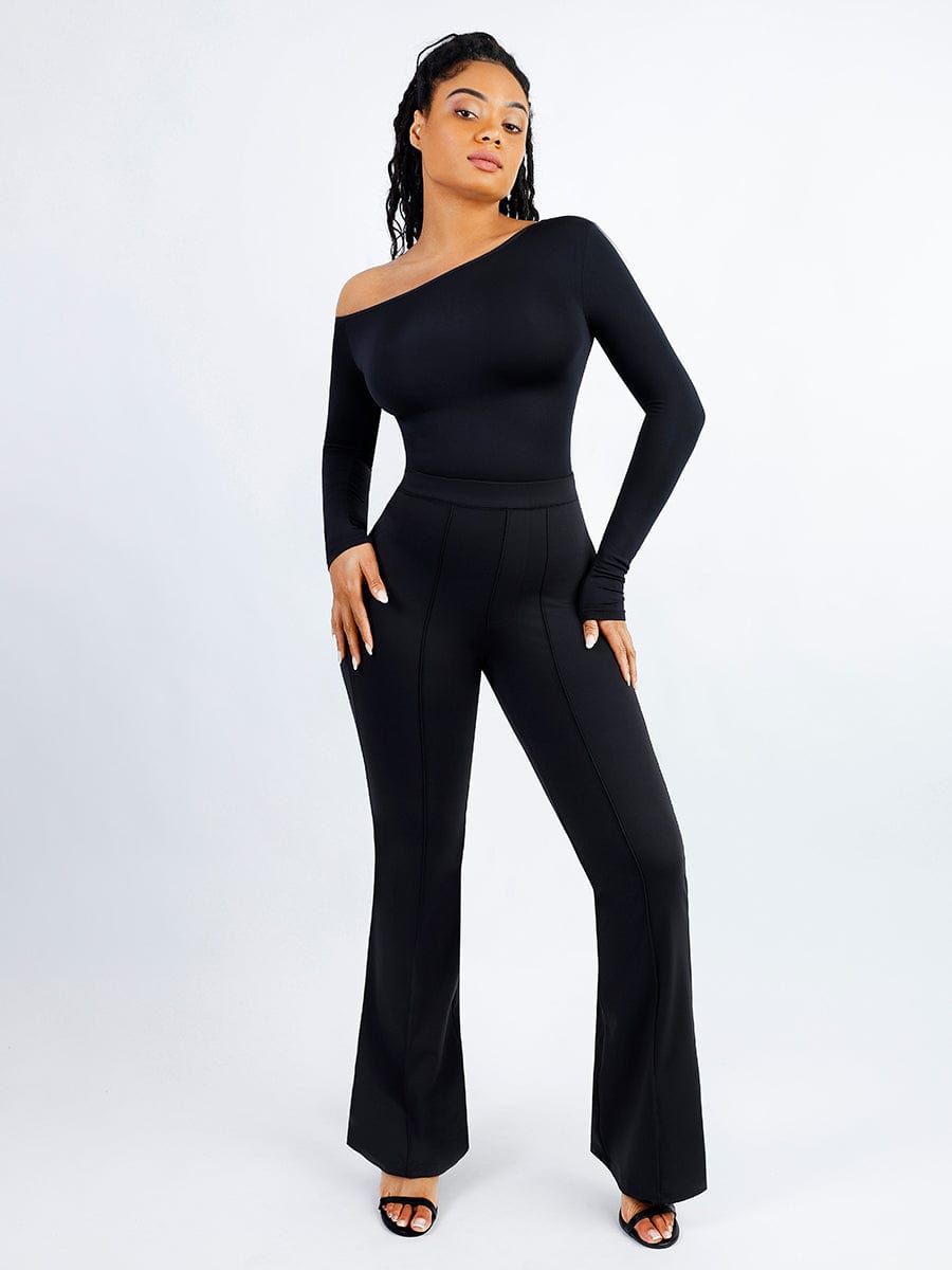 Long Sleeve Open Shoulder Bodysuit