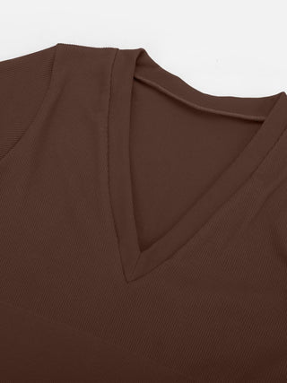 Long Sleeve V Neck Bodysuit
